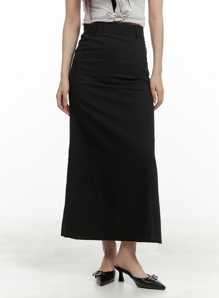 high-waist-maxi-skirt-ca409 / Black