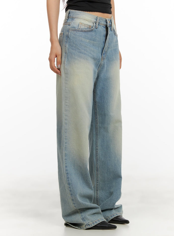 light-washed-wide-leg-jeans-cy403 / Light blue