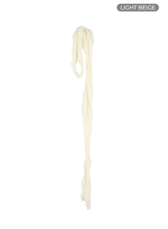 wavy-scarf-ca409 / Light beige