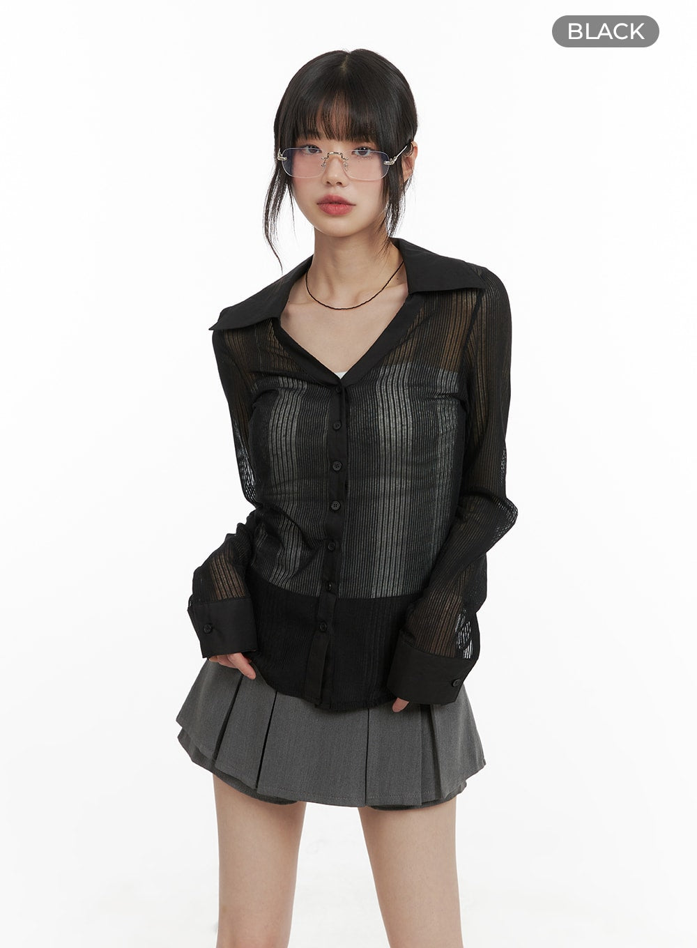 collar-see-through-solid-long-sleeve-ca412