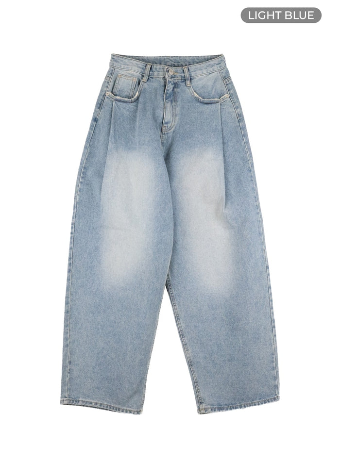 washed-out-wide-fit-baggy-jeans-ca416 / Light blue