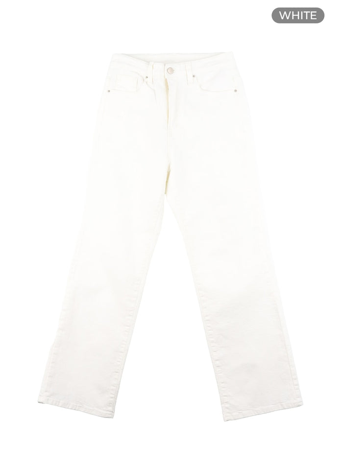 simple-straight-leg-pants-oa415 / White