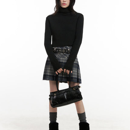 checkered-pleated-mini-skirt-in427