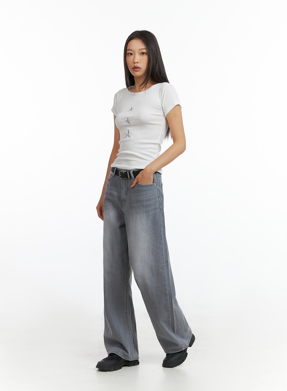 Low Rise Baggy Jeans IL409 - Acubi style | LEWKIN