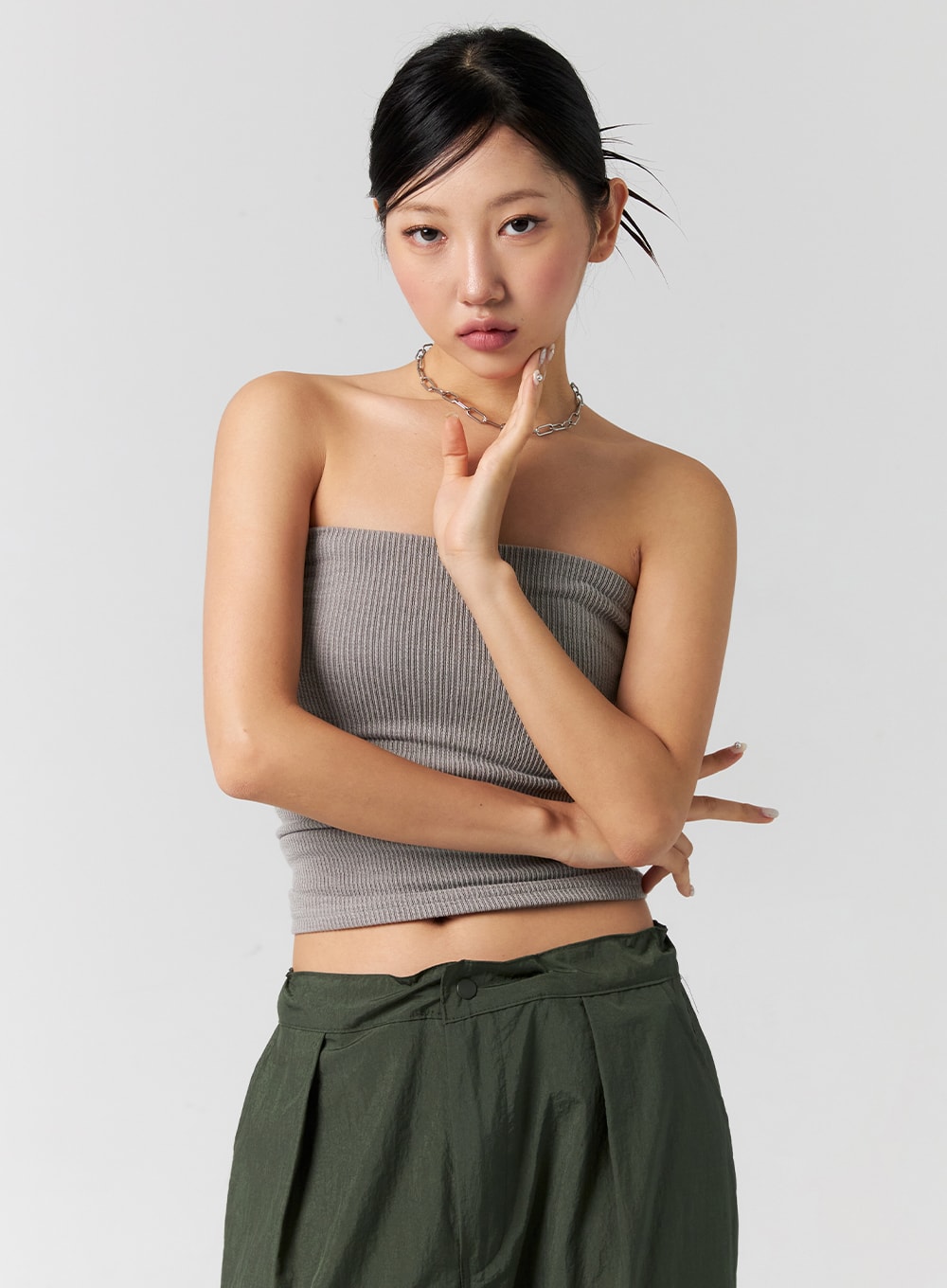 Ribbed Knit Tube Top CG301 - Korean Women's Fashion | LEWKIN