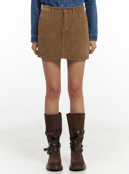 cozy-corduroy-mini-skirt-co424 / Brown