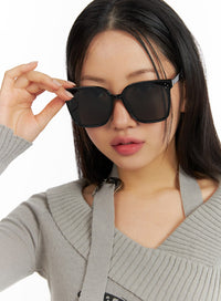 simple-square-sunglasses-if421 / Black