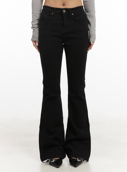 Low-Rise Slim-Fit Flared Trousers CJ508