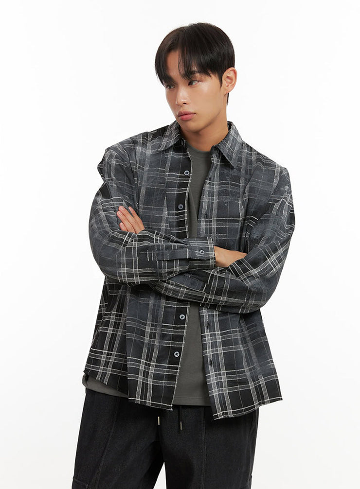 mens-checkered-shirt-id413 / Black