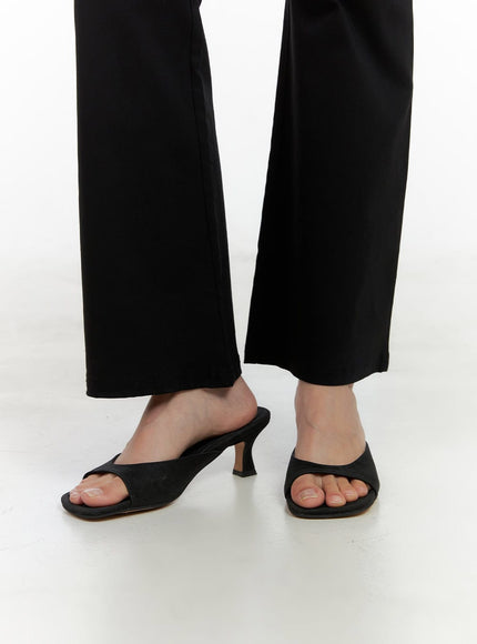 minimal-heel-sandals-ol411 / Black