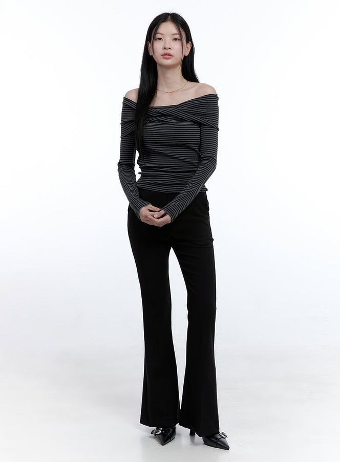 tailored-slim-fit-slacks-oo429 / Black