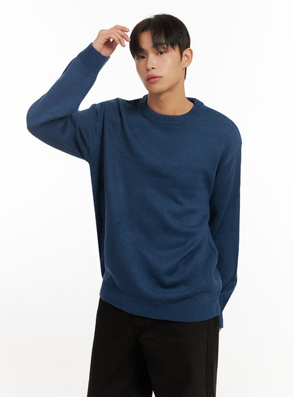 mens-cozyknit-round-neck-sweater-id413 / Blue