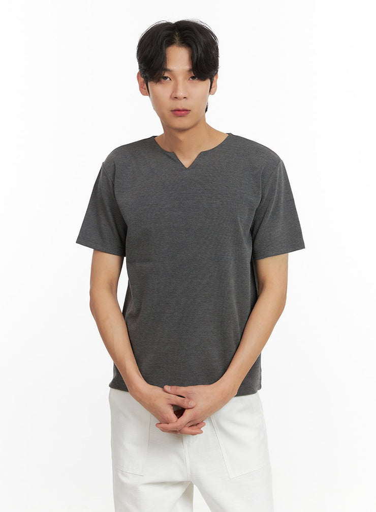 mens-classic-short-sleeve-dark-gray-iy431 / Dark gray