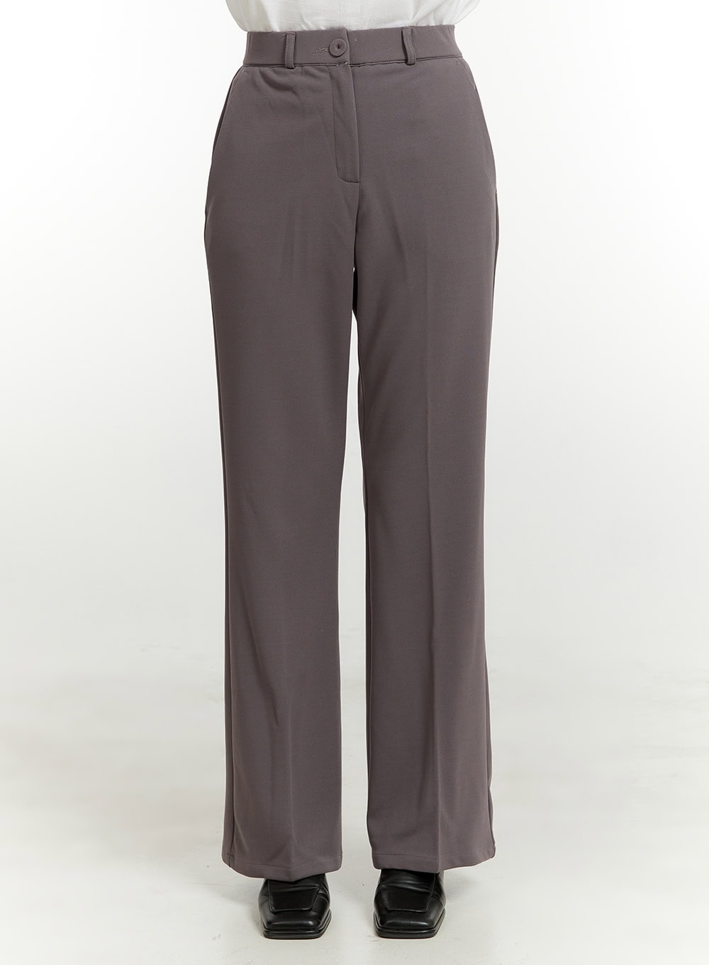classic-straight-fit-trousers-ou419 / Dark gray