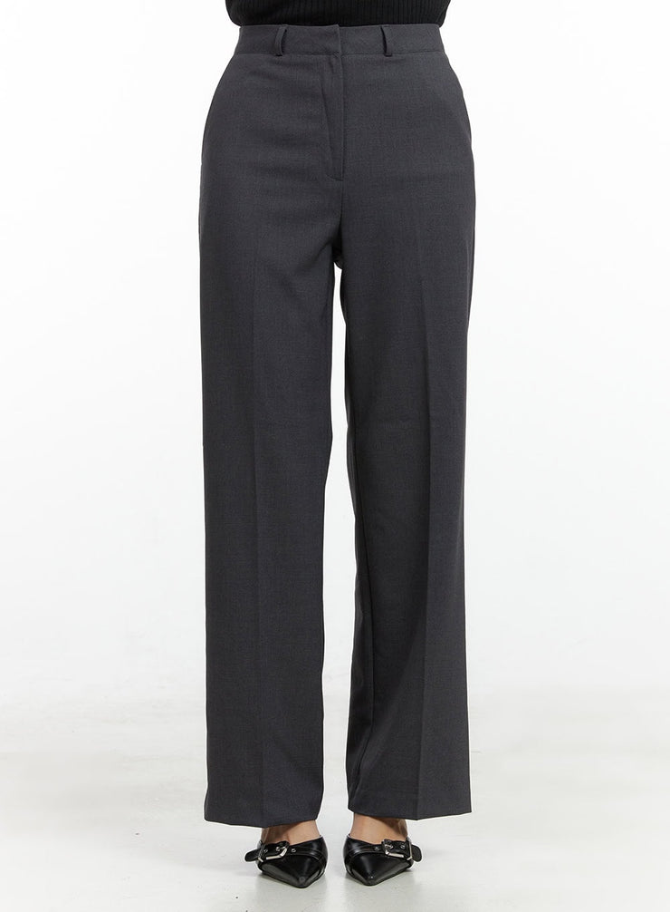 loose-fit-tailored-pants-ol416 / Dark gray