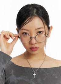 metal-frame-glasses-if421 / Dark gray