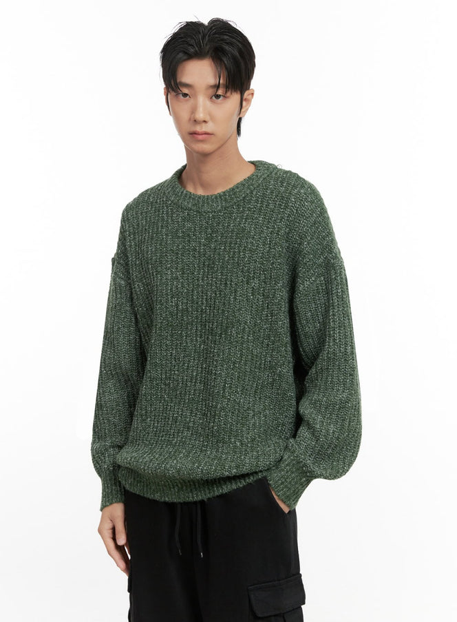 mens-softknit-loose-fit-pullover-id413 / Green