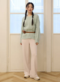 soft-knit-sweatpants-od327 / Light beige