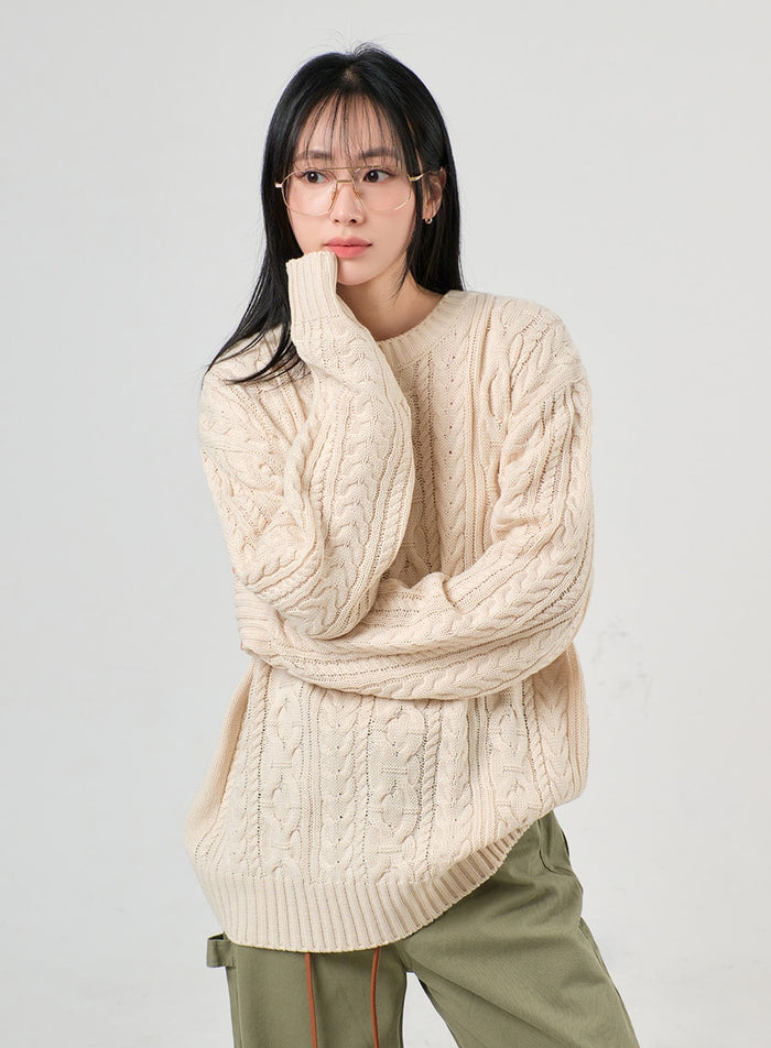 cozy-cable-knit-sweater-of405 / Light beige