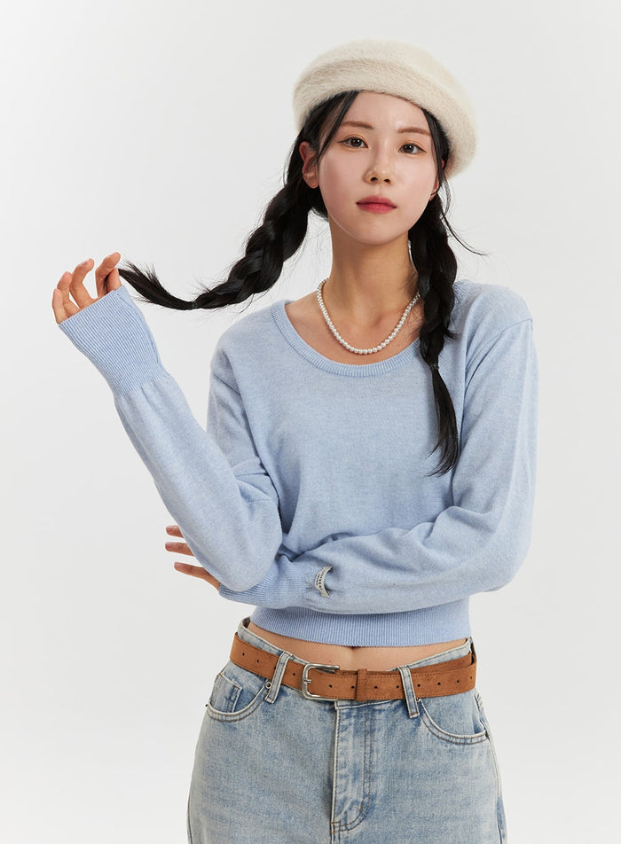 cozy-cropped-knit-sweater-od320 / Light blue