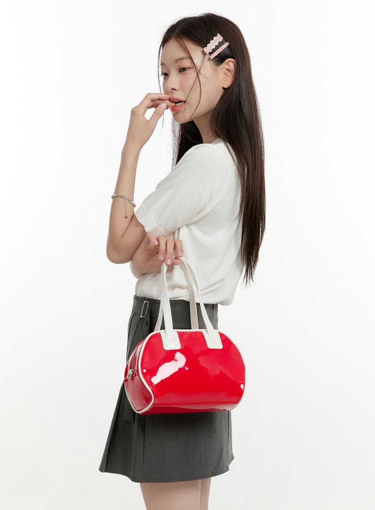 color-contrast-glossy-bag-ol423 / Red