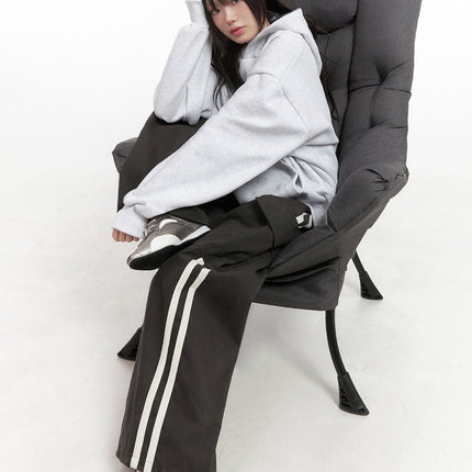 oversized-solid-hooded-sweatshirt-in427 / White