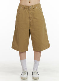 cotton-stitched-bermuda-shorts-cu425 / Beige