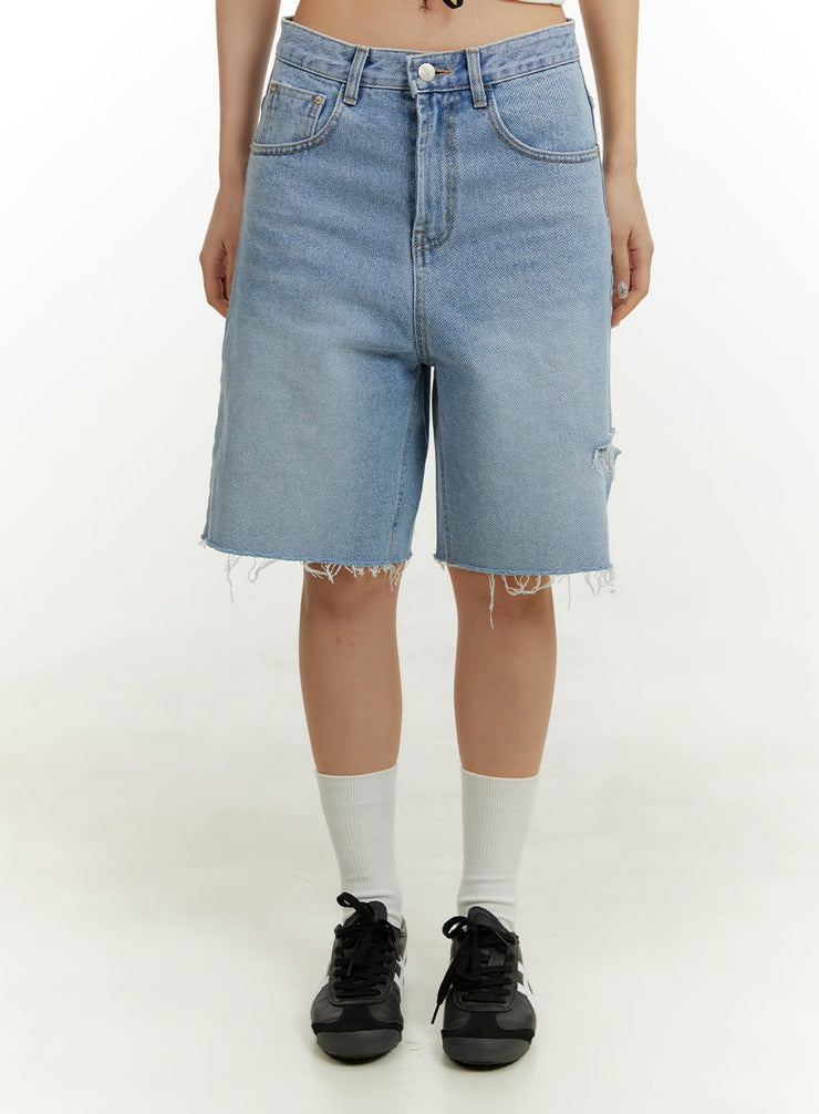 straight-leg-jorts-cy408 / Blue