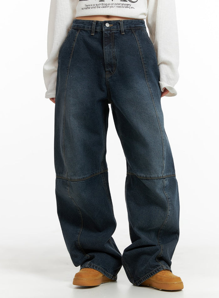 low-rise-baggy-jeans-cm418 / Dark blue