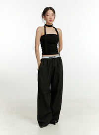 shirred-tube-top-with-thin-scarf-set-cu426