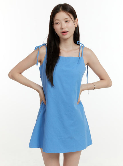 flare-sleeveless-mini-dress-ol423 / Blue