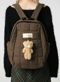 padded-backpack-ij419 / Brown