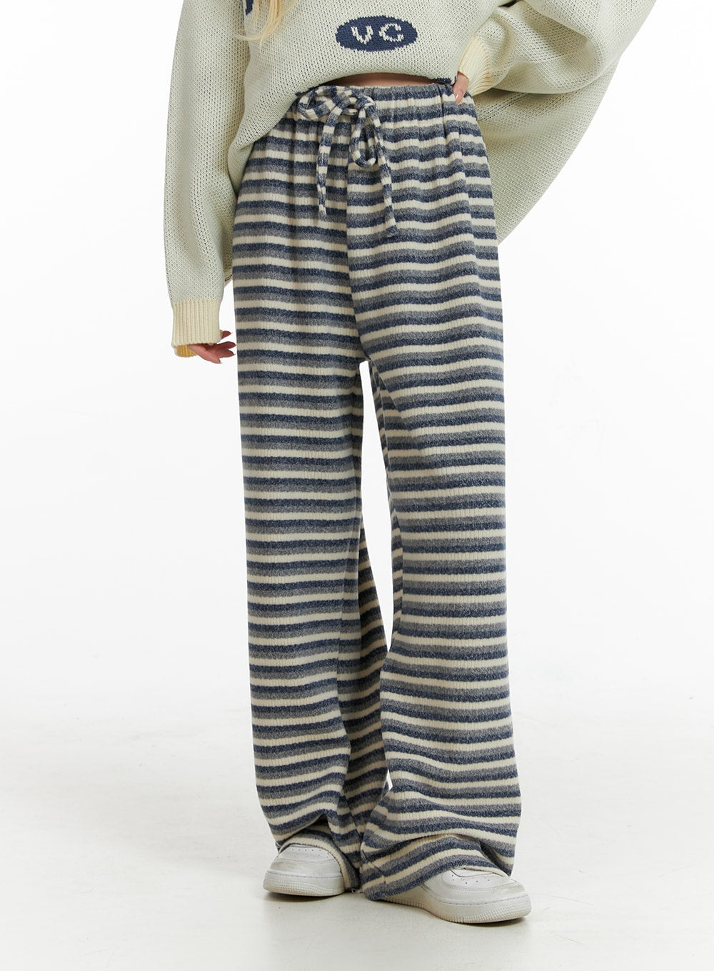 cozy-striped-pants-if408 / Dark blue