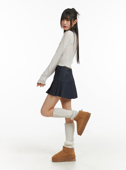 pleated-denim-mini-skirt-cj415