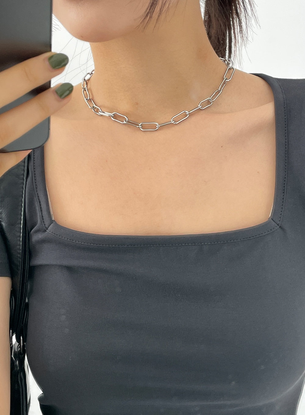 silver-color-chain-necklace-cy323