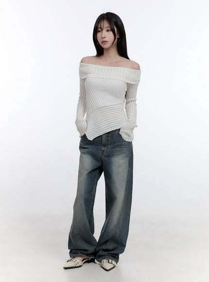 unbalanced-long-sleeve-off-shoulder-top-co418