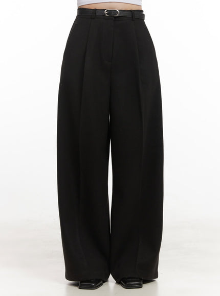 classic-pintuck-slacks-cj514 / Black