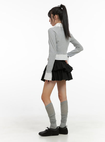 ruffle-banded-cotton-mini-skirt-cs403