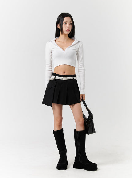 v-neck-collar-long-sleeve-crop-tee-cd322