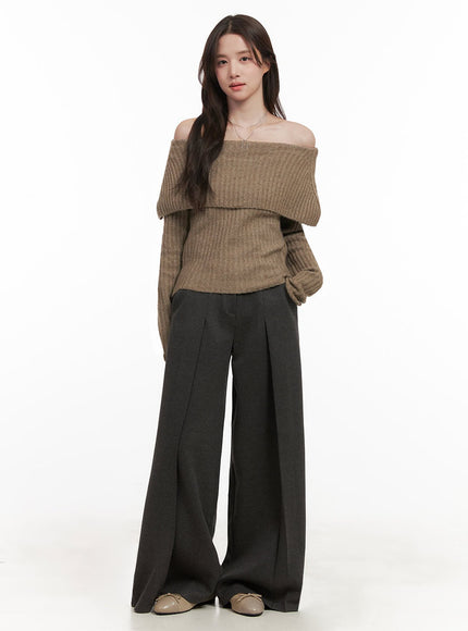 Elegant Off-Shoulder Sweater IJ510