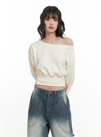 Side-Buttoned Crop Sweater CJ524