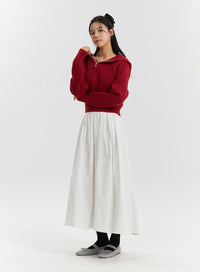 long-sleeve-solid-zipper-pocket-knit-hoodie-od320