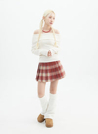 plaid-pleated-mini-skirt-in328