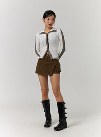 unbalanced-solid-high-waist-button-cargo-mini-skirt-cd329