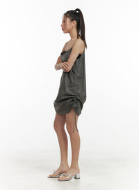 shirred-nylon-sleeveless-mini-dress-oa415