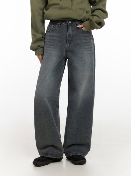 Ellie Washed Wide-Leg Jeans IJ503