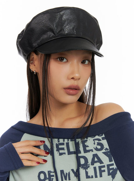 leather-beret-hat-is427