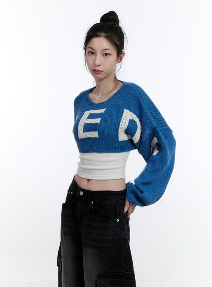 Super Cropped Graphic Sweater CJ522