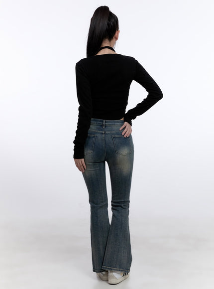 Samantha Washed Bootcut Jeans CJ513