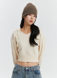 v-neckline-solid-drawstring-knit-hoodie-od320
